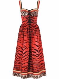 Dolce amp Gabbana tiger-print Sleeveless Dress - at Farfetch