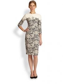 Dolce and Gabbana - Lace-Printed Cady Dress at Saks Fifth Avenue