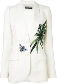 Dolce and Gabbana Banana Leaf Patch Blazer at Neiman Marcus