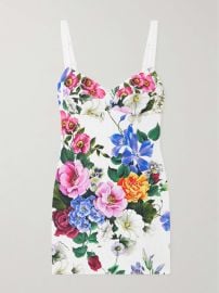 Dolce and Gabbana Floral print woven mini dress at Net a Porter