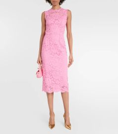 Dolce and Gabbana Lace Midi Dress at Mytheresa