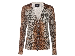 WornOnTV: Gloria’s leopard print cardigan and yellow crystal necklace ...