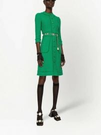 Dolce and Gabbana Raschel wool blend tweed midi dress at Farfetch