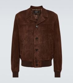 Dolce and Gabbana Suede bomber jacket at Mytheresa