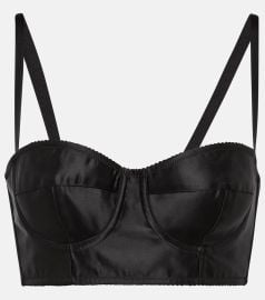 Dolce and Gabbana x Kim satin bustier at Mytheresa