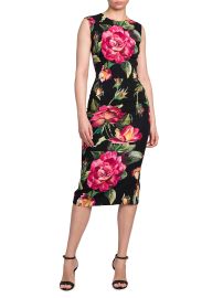 DolceGabbana Floral-Print Silk Charmeuse Midi Dress - at Bergdorf Goodman