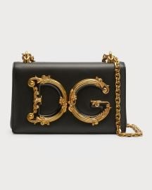 DolceampGabbana Baroque Small Leather Crossbody Bag at Neiman Marcus