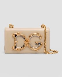 DolceampGabbana DG Girls Flap Leather Chain Crossbody Bag at Neiman Marcus