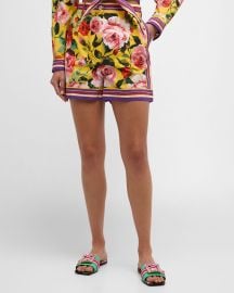 DolceampGabbana Floral Print Shorts at Neiman Marcus