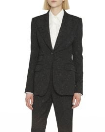 DolceampGabbana Turlington Jacquard Single-Breasted Blazer at Neiman Marcus