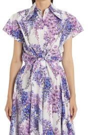 DolceampGabbana Wisteria Print Cotton Poplin Blouse at Nordstrom