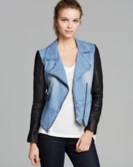 Doma Jacket - Denim and Leather at Bloomingdales