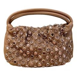 Domino leather handbag Sonia Rykiel Brown in Leather - 21935935 at Vestiaire Collective