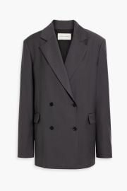 Donau Double Breasted Wool Twill Blazer at The Outnet