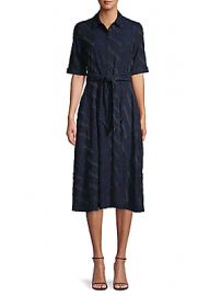 Donna Karan - Chevron Flare Shirtdress at Saks Off 5th