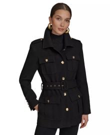 Donna Karan Belted Military Blazer at Macys