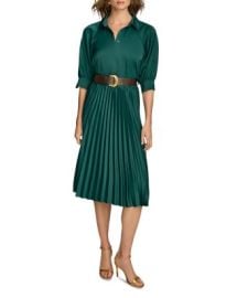 Donna Karan Belted Pleat Skirt Dress Bloomingdales at Bloomingdales