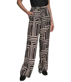 Donna Karan Coordinating Printed Satin Back Crepe Wide Leg Pants Dillardx27s at Dillards