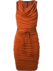 Donna Karan Draped Sleeveless Dress - Il Bacio Di Stile at Farfetch