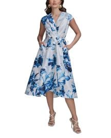 Donna Karan Floral Print A Line Dress at Bloomingdales