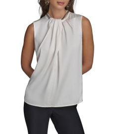 Donna Karan Hardware Twist Neck Sleeveless Top Dillardx27s at Dillards
