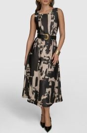 Donna Karan New York Abstract Print Sleeveless Midi Dress at Nordstrom