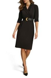 Donna Karan New York Belted Faux Wrap Sheath Dress at Nordstrom