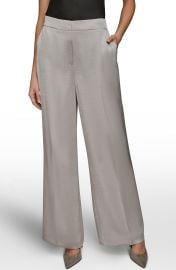 Donna Karan New York Clean Front Wide Leg Satin Pants (Women) | Nordstrom at Nordstrom