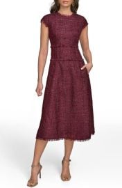 Donna Karan New York Metallic Tweed Midi Dress at Nordstrom