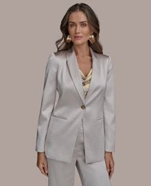 Donna Karan New York Petite Shawl-Collar One-Button Blazer - Macy39s at Macys