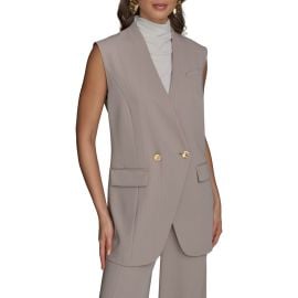 Donna Karan New York Pinstripe Double Breasted Vest at Nordstrom