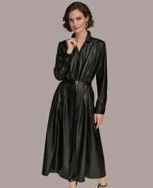 Donna Karan New York Women39s Button Front Midi Dress - Macy39s at Macys