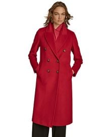 Donna Karan New York Women39s Double-Breasted Reefer Coat - Macy39s at Macys