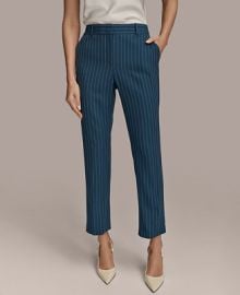 Donna Karan New York Women39s Straight-Leg Pinstripe Pants - Macy39s at Macys