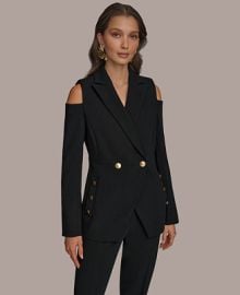 Donna Karan New York Womens Cold Shoulder Blazer - Macys at Macys