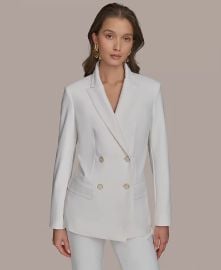 Donna Karan New York Womens Double Breasted Blazer - Macys at Macys