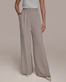 Donna Karan New York Womens Pinstripe Wide-Leg Pants Regular Petite Sizes - Macys at Macys