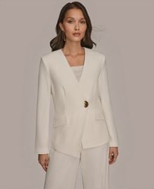 Donna Karan New York Womenx27s One-Button Asymmetrical Blazer - Macyx27s at Macys