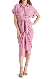 Donna Karan V Neck Belted Short Sleeve Dress at Nordstrom