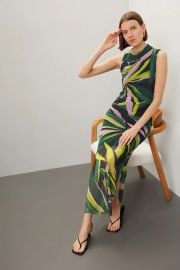 Donna Morgan Abstract Printed Mesh Midi Dress at Rent the Runway