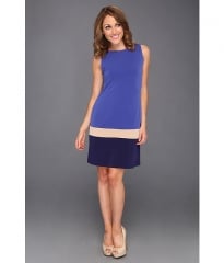 Donna Morgan Color-Block Shift Dress CobaltNavy at 6pm