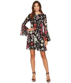 Donna Morgan Gwendoline Fit and Flare Bell Sleeve Dress at Zappos