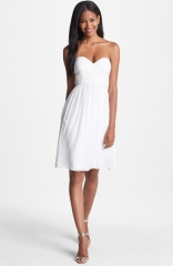 Donna Morgan Morgan Strapless Silk Chiffon Dress at Nordstrom