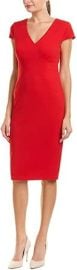 Donna Morgan Women's Cap Sleeve Stretch Crepe Sheath Dress at Amazon
