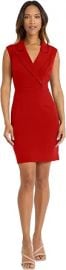 Donna Morgan Women's Lapel Collared Career Sheath Dress Office Workwear Desk to Dinner Event Reception Ceremony at Amazon