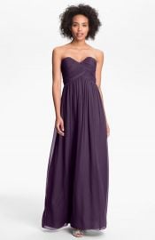 Donna Morgan and39Lauraand39 Ruched Sweetheart Silk Chiffon Gown in Amethyst at Nordstrom