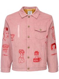 Doodle Embroidered Corduroy Jacket by Kidsuper Studios at Luisaviaroma