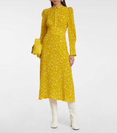 Dorothee Schumacher Eccentric Floral Silk Blend Midi Dress at Mytheresa