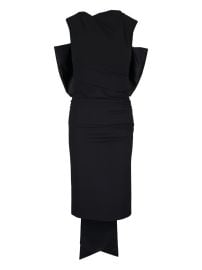 Dorothee Schumacher bow-embellished Midi Dress Black at Farfetch