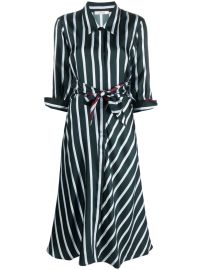 Dorothee Schumacher stripe-print Silk Twill Shirtdress - at Farfetch